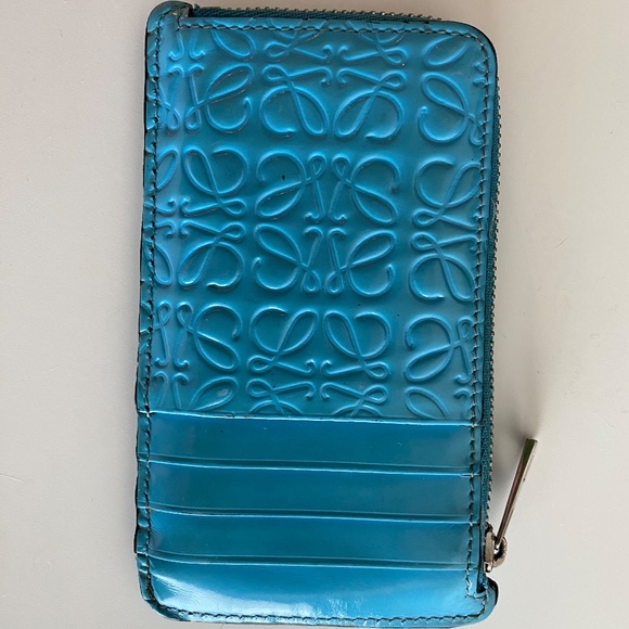 loewe Repeat coin cardholder in embossed blue calfskin - Picture 3 of 4